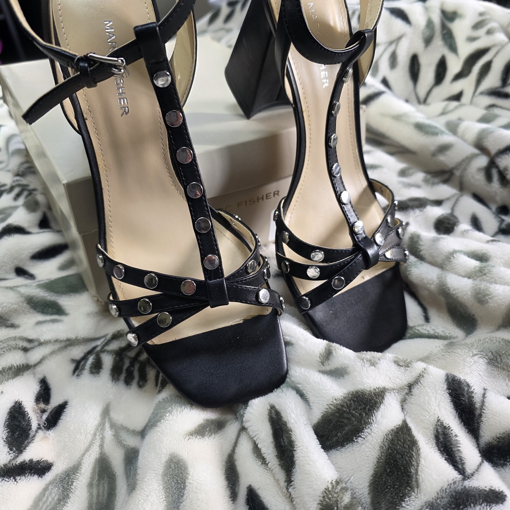 Marc Fisher Black Strappy Heels